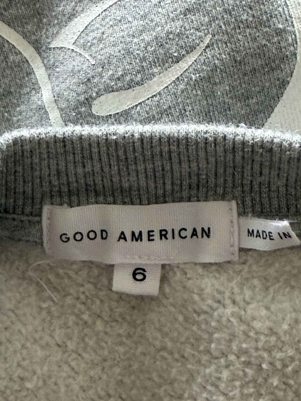 Good American Gemini Zodiac Oversized Sweatshirt Gray Graphic Pullover 3XL - Picture 10 of 14